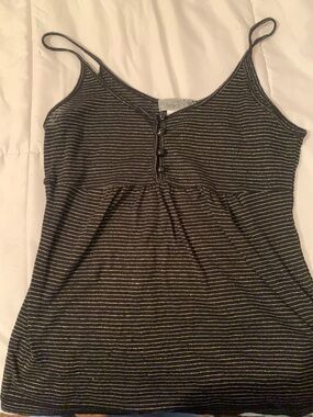 Women’s Black Striped Spaghetti Strap Tank Top